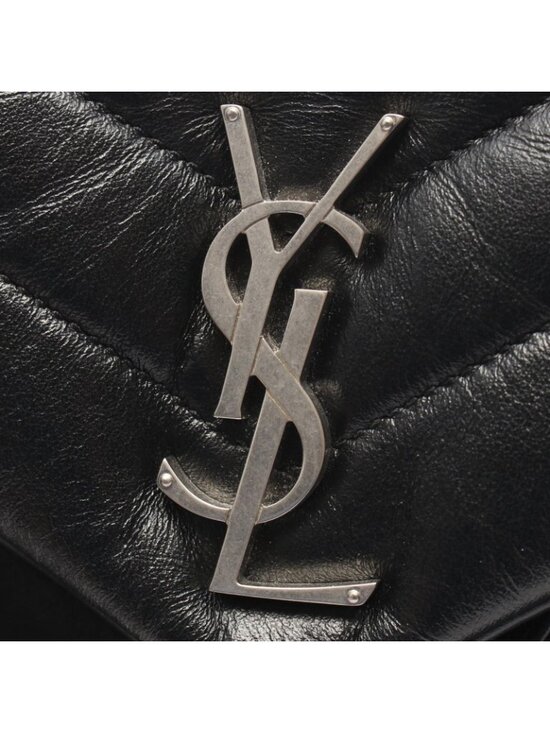 Saint Laurent Paris Backpack Loulou Black Leather Small main image 7